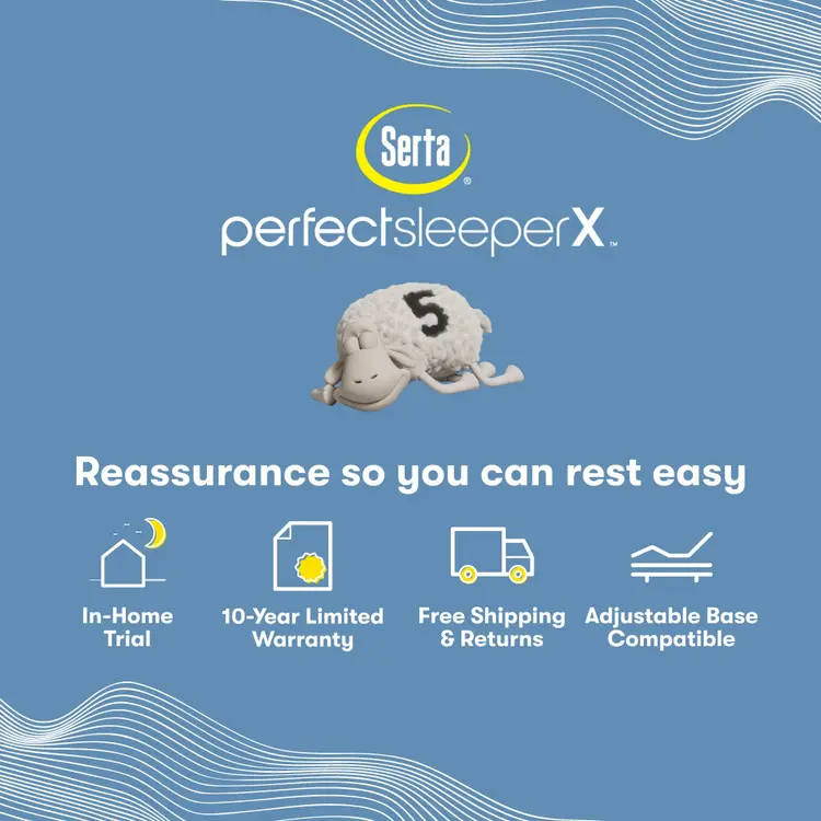 Perfect Sleeper X Quilted Hybrid Knox Firm Mattress information chart || feel: Firm || level: Level 1